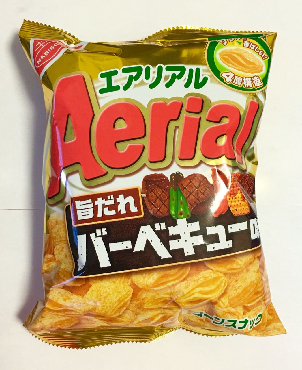 お菓子記 スナック菓子 ナビスコ エアリアル 旨だれバーベキュー味 フジアキ雑貨店