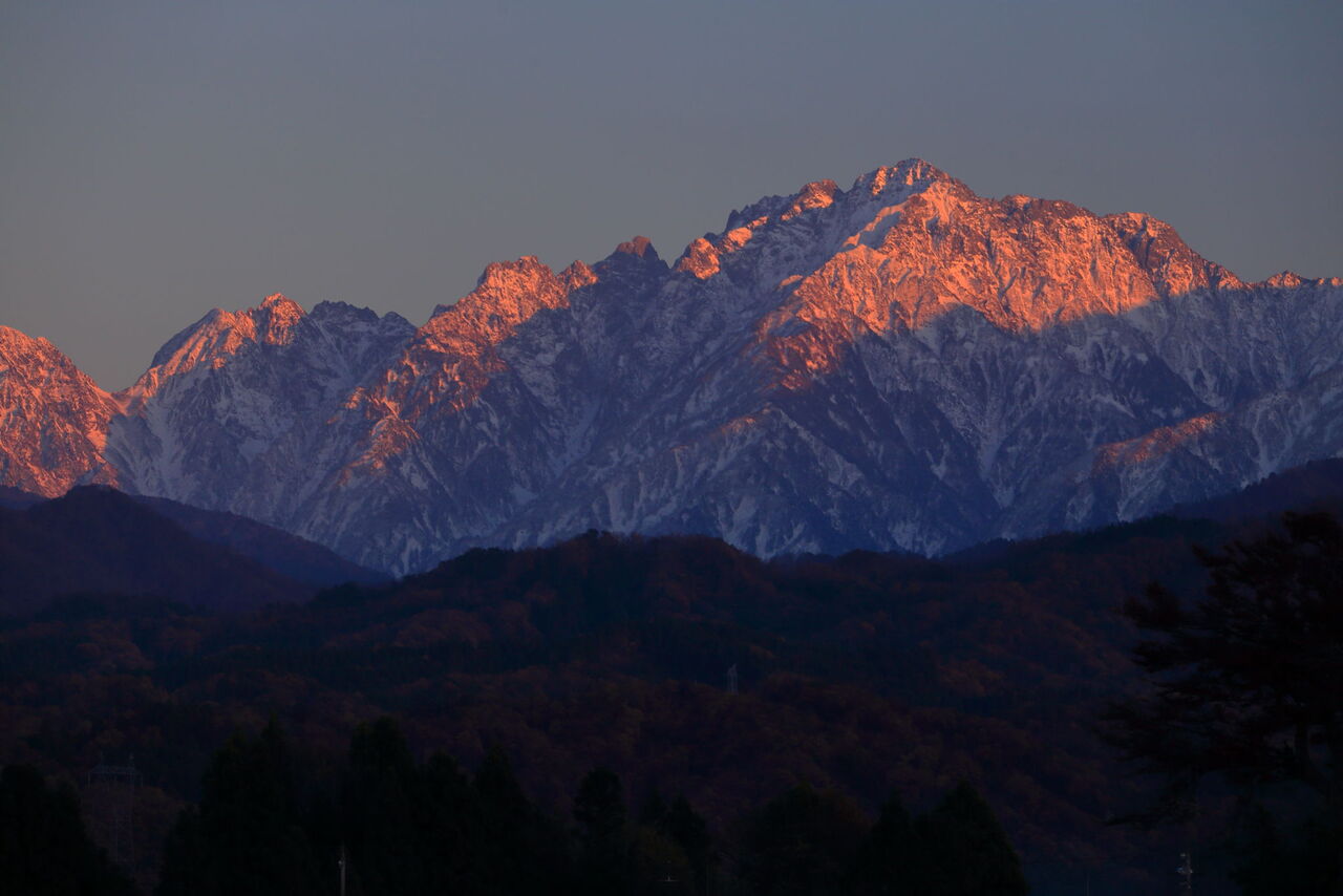 12 6 立山連峰アーベントロートetc 青い鳥探して 12 6 立山連峰アーベントロートetc 青い鳥探して