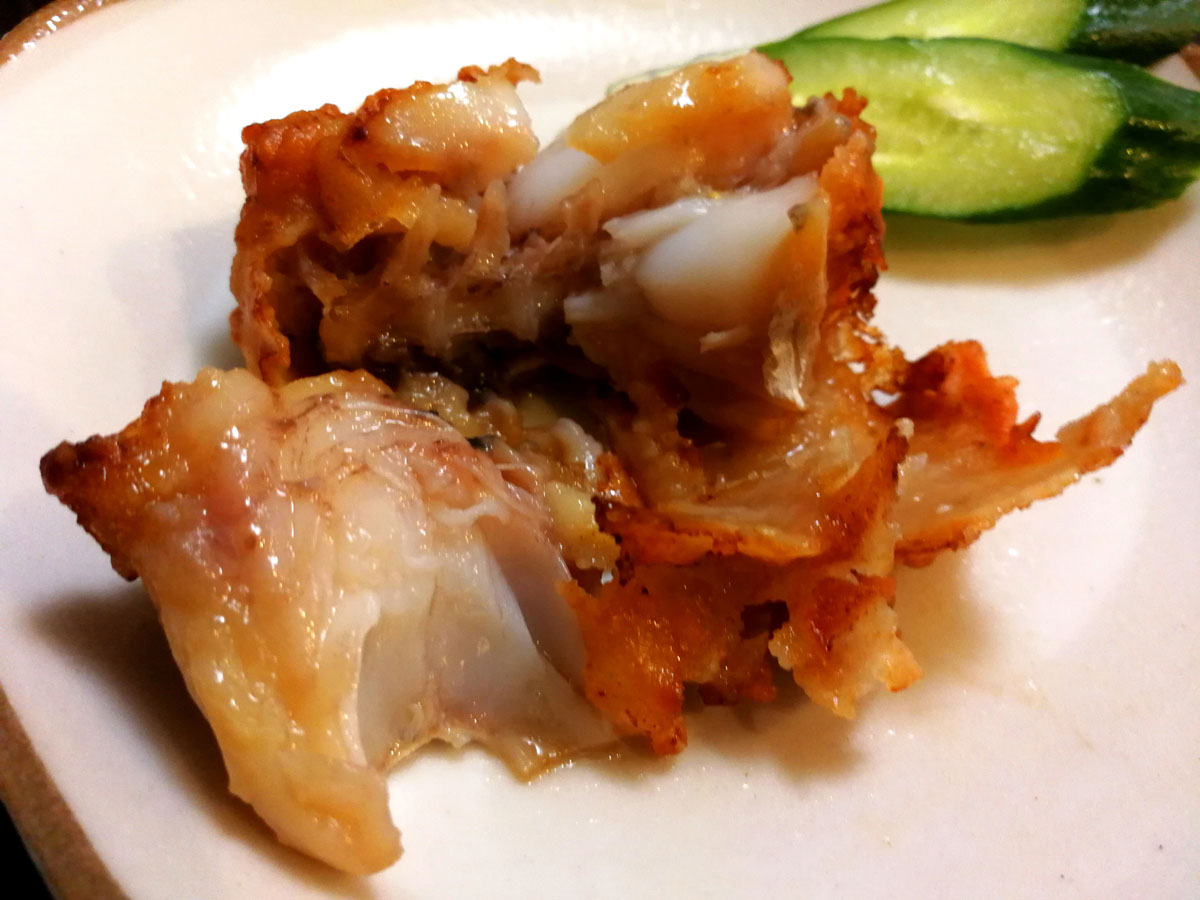 おうちご飯 ハッカクの唐揚げ ミズダコの刺身 青木葉 Eatful Life