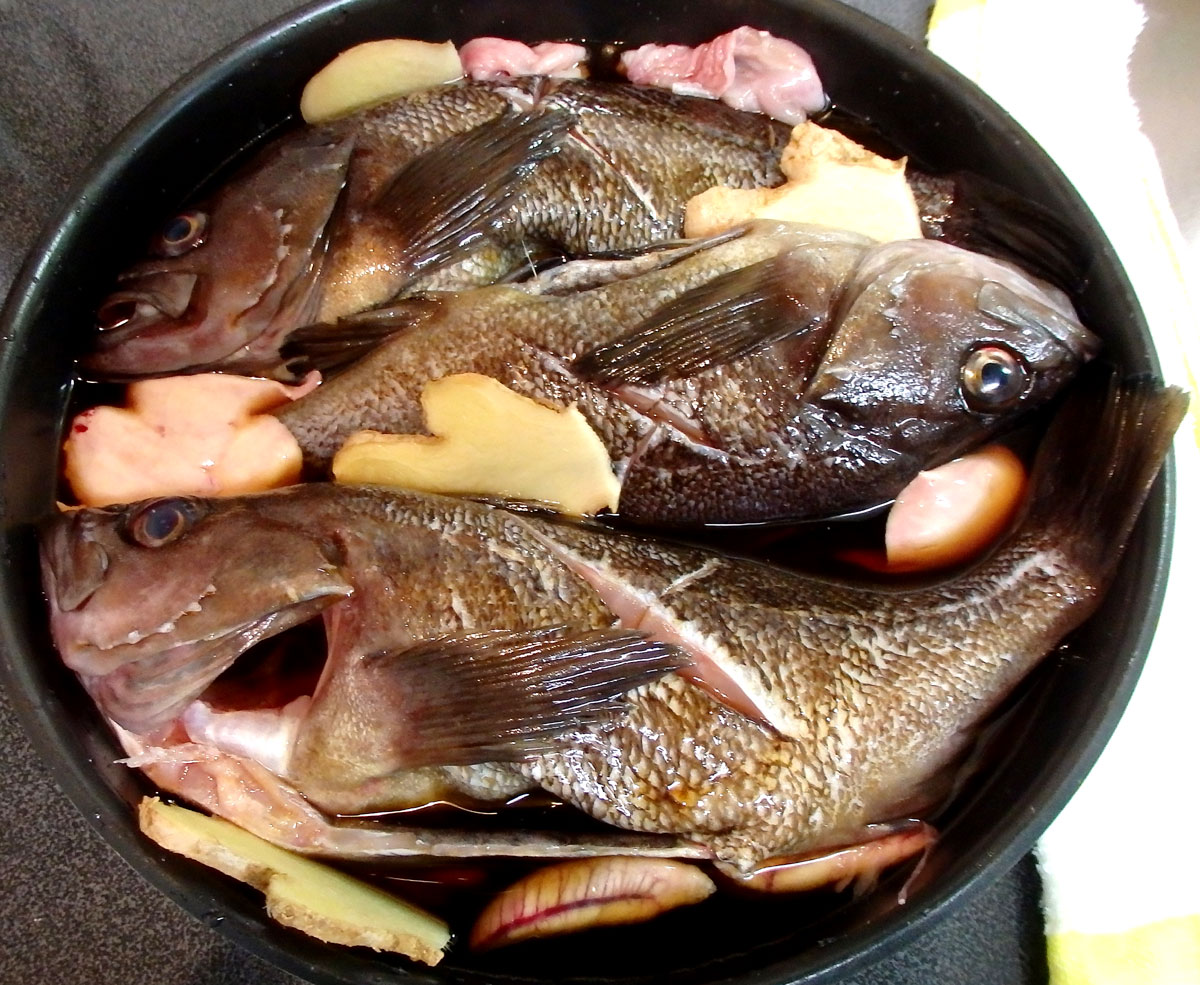 おうちご飯 ガヤ エゾメバル の煮付け 青木葉 Eatful Life