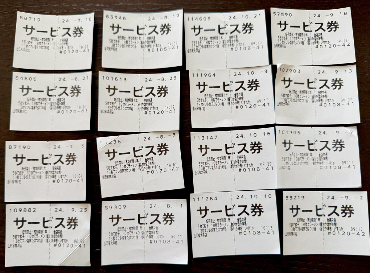 山岡屋サービス券ゾロ目