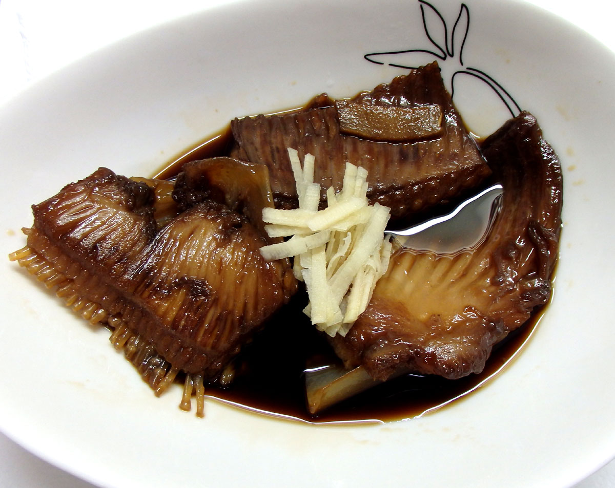 おうちご飯 カスベの煮付け 青木葉 Eatful Life