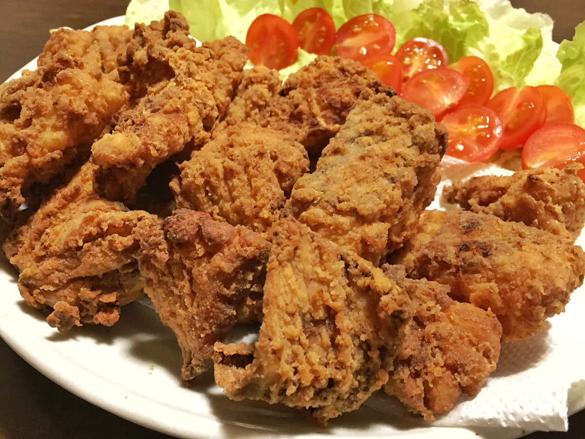 おうちご飯 真カスベの唐揚げ 青木葉 Eatful Life