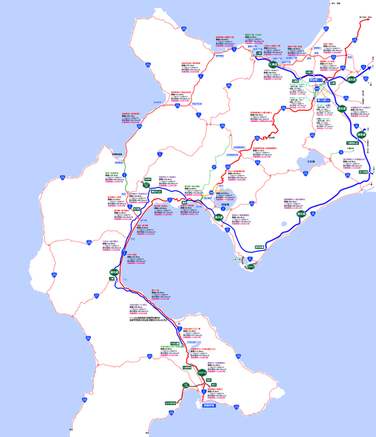 函館札幌道路図
