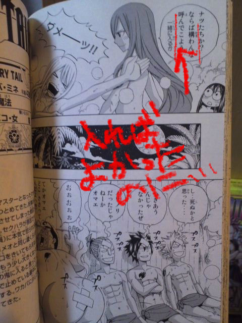 Fairytail３１巻より 家族なら一緒に入るよね 人生 オトコ坂 オンナ坂
