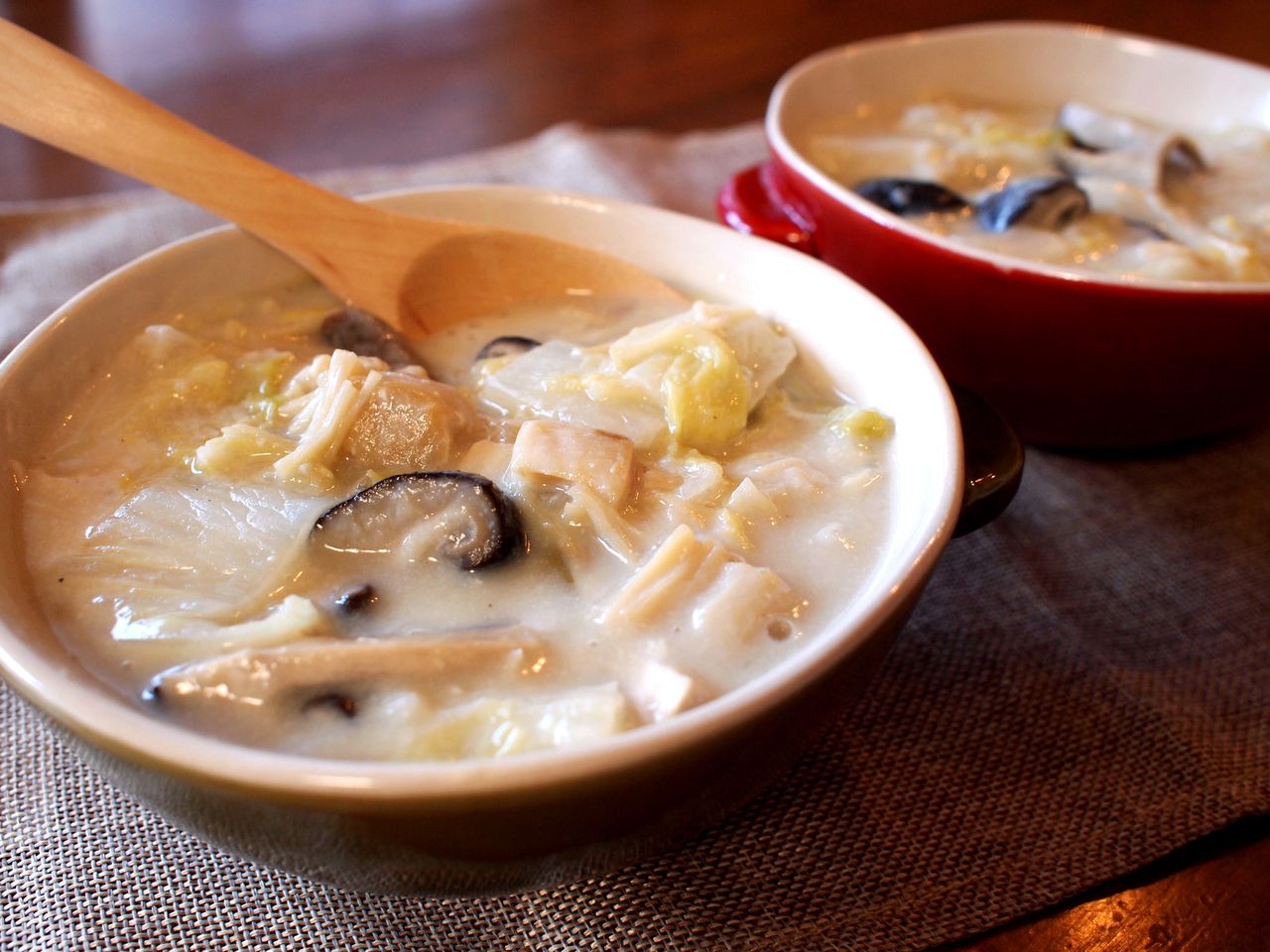 白菜と椎茸の豆乳クリーム煮 気まぐれキッチン Andante