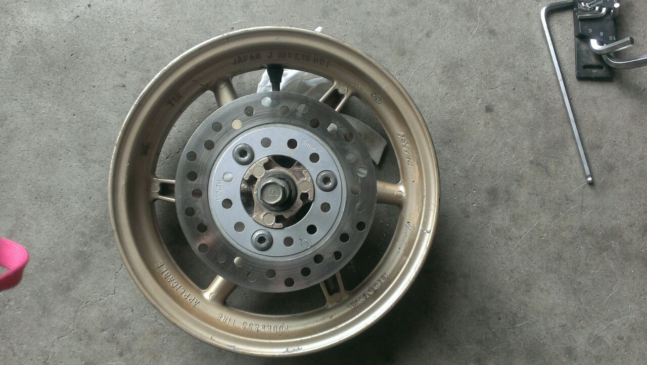 ディオ AF34 35ZX仕様純正金ホイール ディスクブレーキ前後足回り