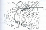 (2) Vベルト張力調整