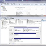 VAIOwin7イメージ作成時のディスク管理画面