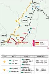 E19中央道上下線通行規制迂回ルート