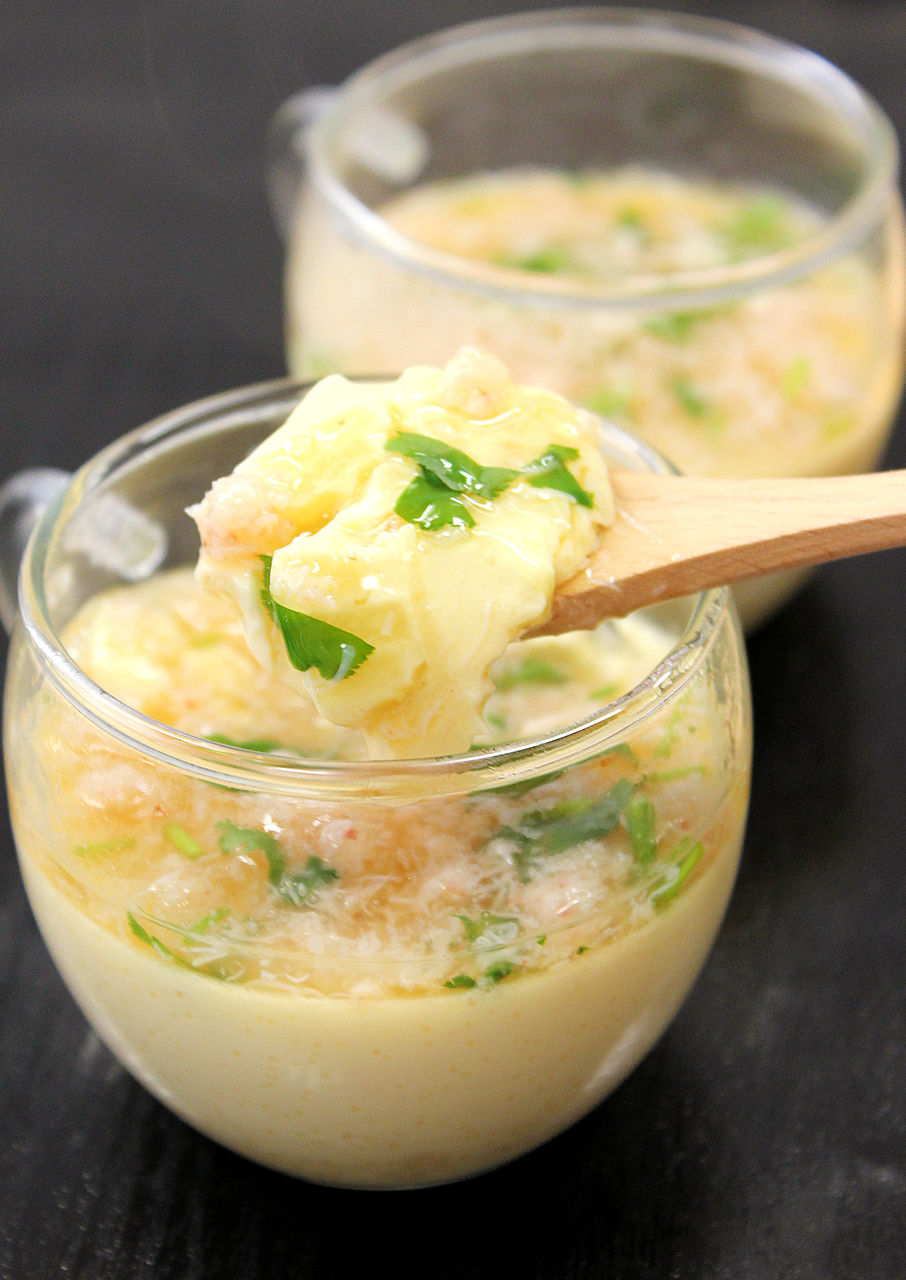カニ缶であんかけ茶碗蒸し My Blog Kitchen カニ缶であんかけ茶碗蒸し My Blog Kitchen
