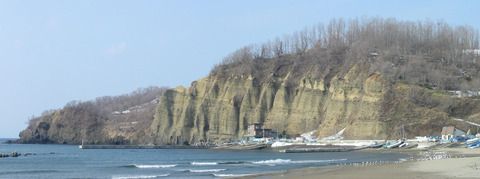 小樽市の火山岩、火山砕屑岩の産状、蘭島と桃岩の凝灰角礫岩、凝灰岩