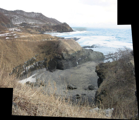 魚谷大橋神恵内側橋台計画地旧道から弁財澗道路点検04031927_stitch