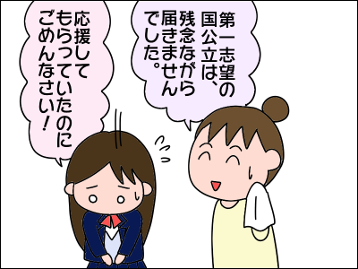 娘の大学受験 合否結果 絵日記でございます Powered By ライブドアブログ