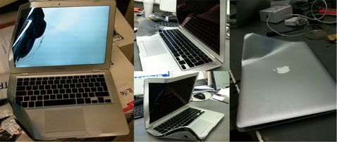 MacBook Air meets bus, bus wins