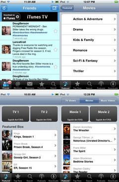 iPhone OS 3.0 Movie and TV downloads