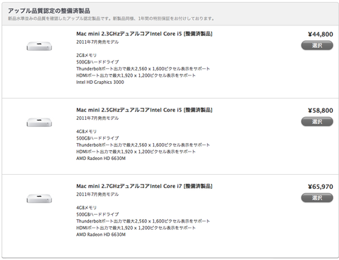 Mac mini - Apple Store (Japan) (20120229)