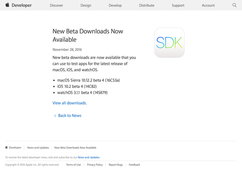 News and Updates - Apple Developer (20161129)
