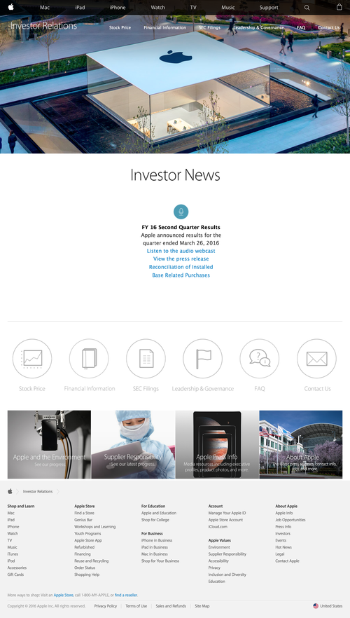 Apple - Investor Relations (20160428)