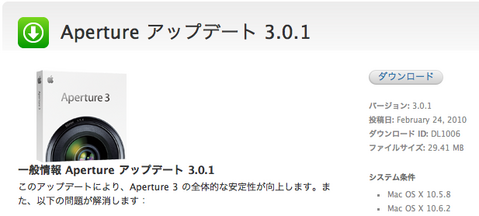Aperture 3.0.1