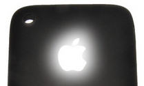 iPhone with Light Apple Logo