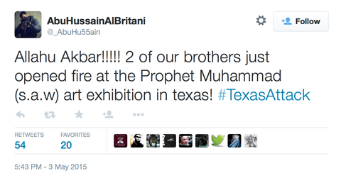 テキサス州でのムハンマド風刺画展襲撃事件6