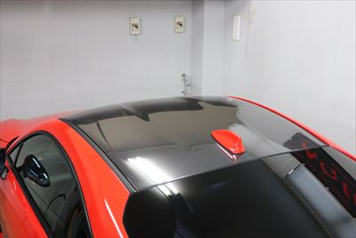 ルーフPPF施工後(ダイノブラックカーボングロス) (4)400