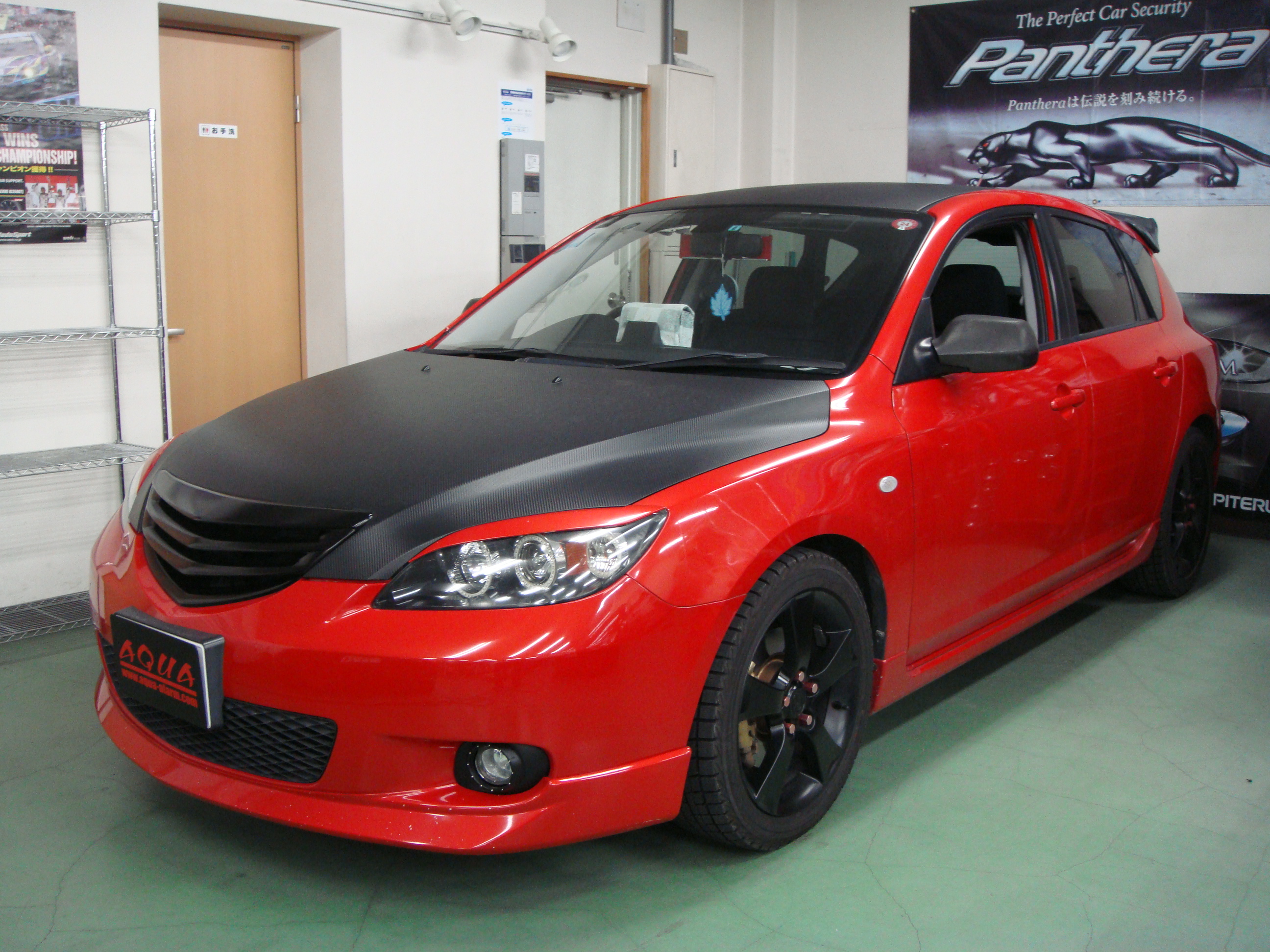 アクセラ ヘッドライトカスタム レッドアイ加工 : AQUA日記