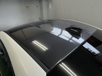 ルーフPPF施工後【ダイノブラックカーボングロス】 (4)400