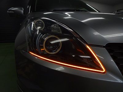 スイフト　岐阜県　シーケンシャルウインカー取付　オレンジ