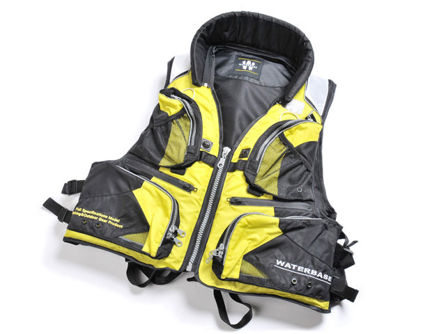 フィッシング釣り用ライフジャケット枕付きwb 1006型ライム ライフジャケットとマリン用品専門店