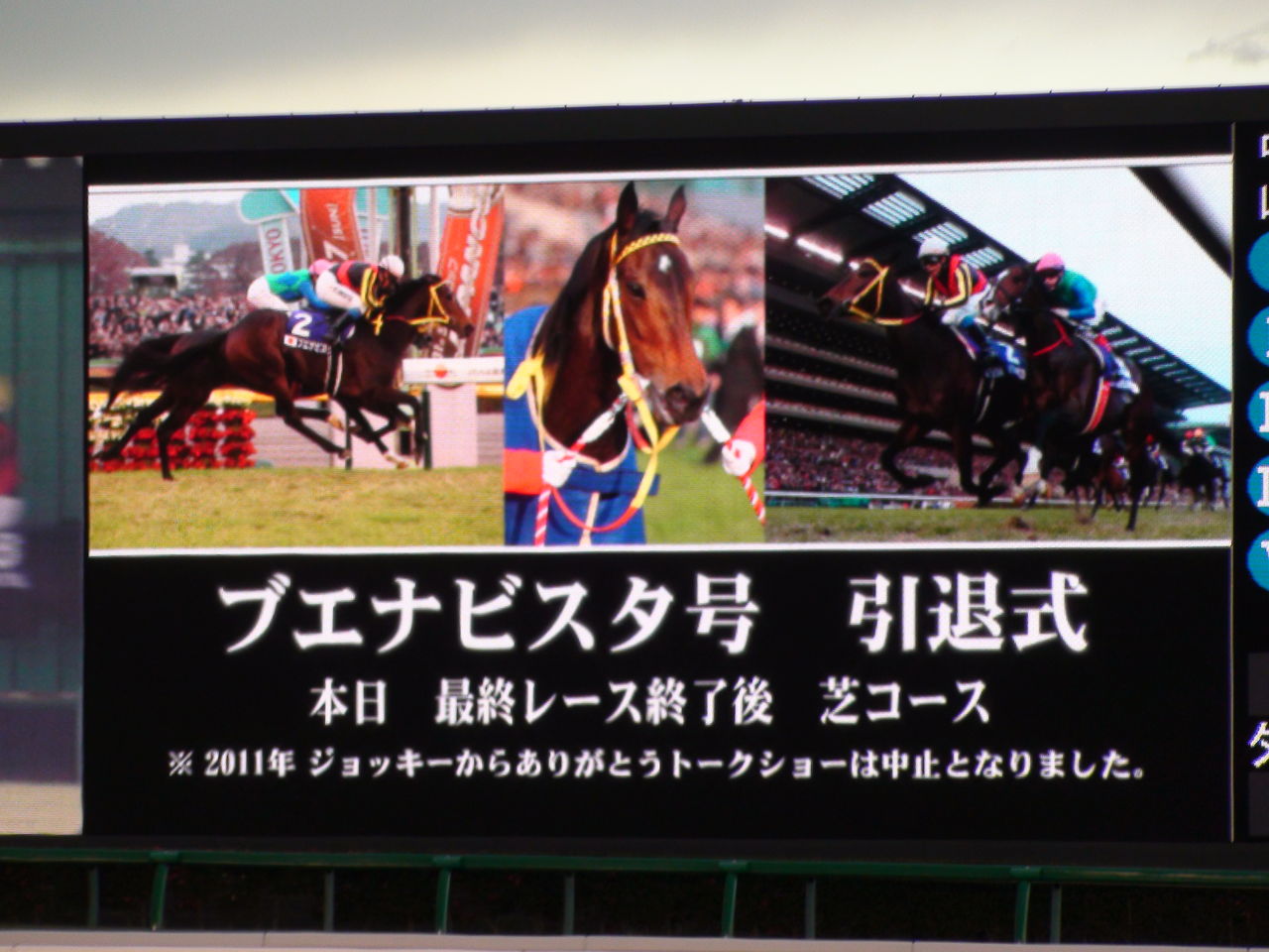 ブエナビスタ引退式 競馬story