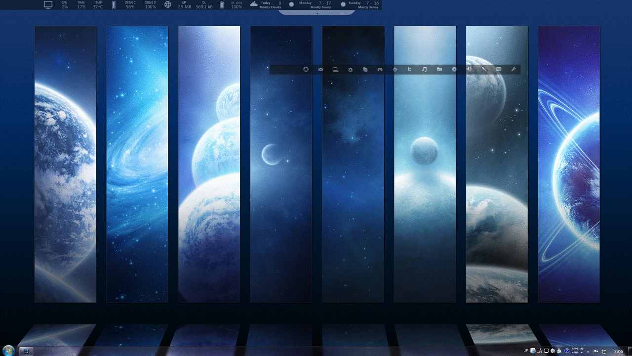 Rainmeter スキンサイズを好みのサイズに変更する方法 その１ Narcissus