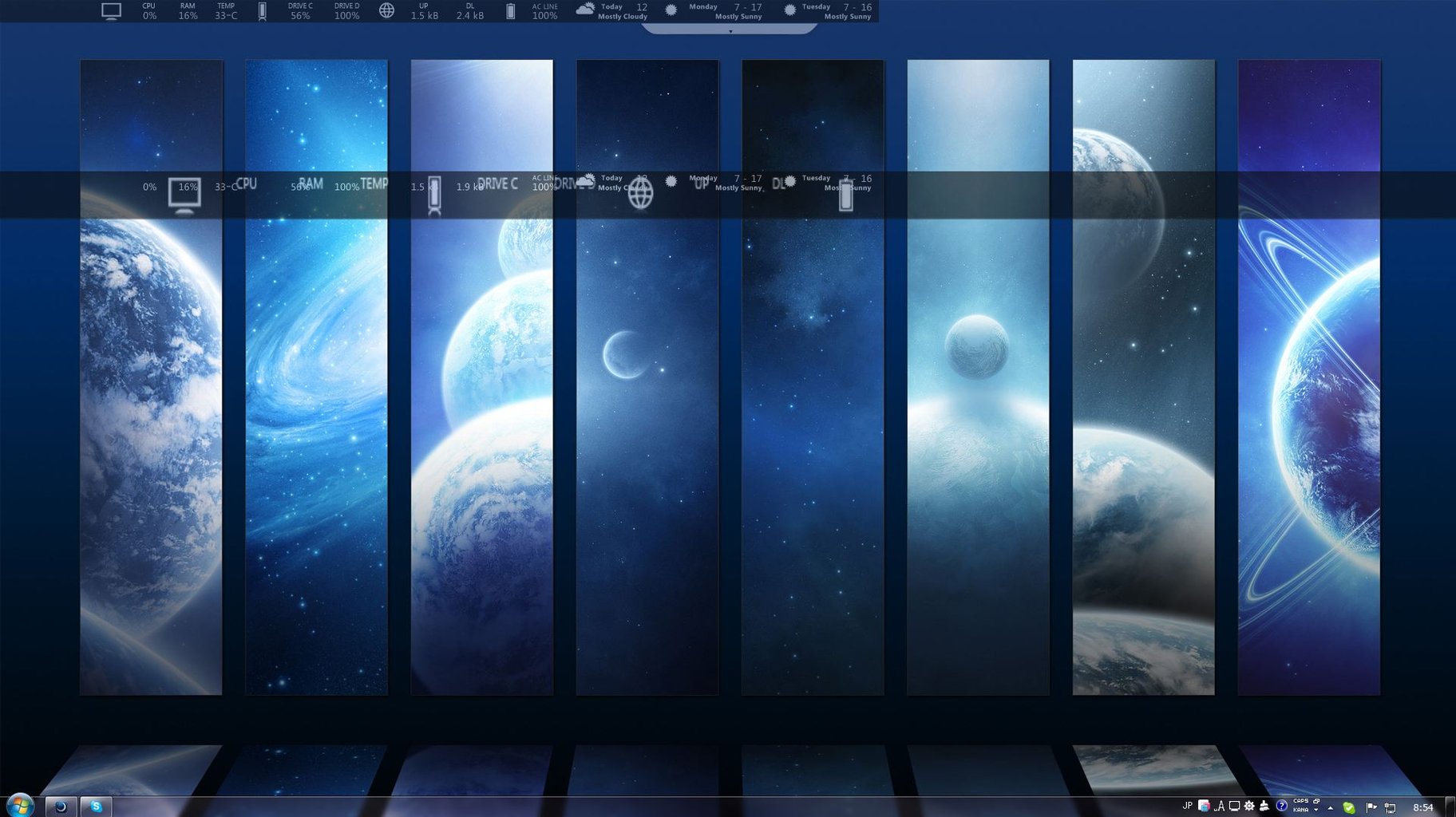 Rainmeter スキンサイズを好みのサイズに変更する方法 その1 Narcissus Rainmeter スキンサイズを好みのサイズに変更する方法 その1 Narcissus