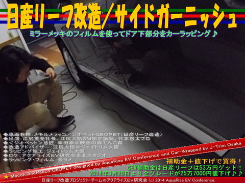 日産リーフ改造/サイドガーニッシュ@アクアライズEV研究会08