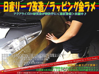 日産リーフ改造/ラッピング金ラメ@アクアライズEV研究会01