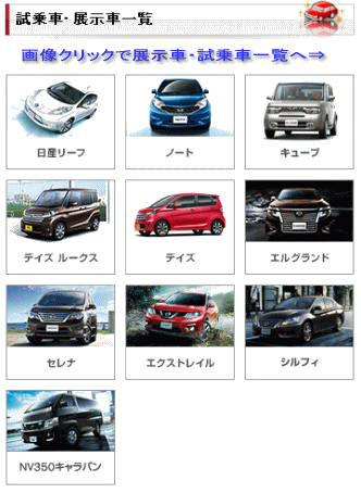 試乗車・展示車リスト/決算セール/日産大阪泉大津店