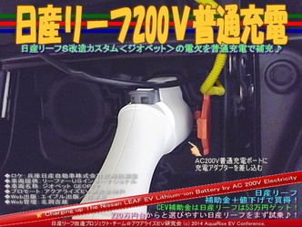 日産リーフ200V普通充電@リーフカスタム05