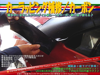 カーラッピング補修/カーボン@日産リーフ改造01