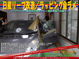 日産リーフ改造/ラッピング金ラメ@アクアライズEV研究会06