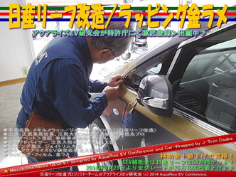 日産リーフ改造/ラッピング金ラメ@アクアライズEV研究会09