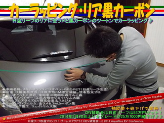 カーラッピング・リア黒カーボン＠日産リーフ改造01