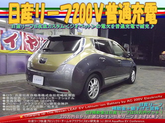 日産リーフ200V普通充電@リーフカスタム11