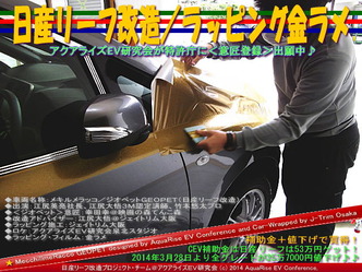 日産リーフ改造/ラッピング金ラメ@アクアライズEV研究会04