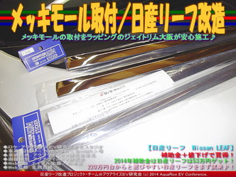 メッキモール取付／日産リーフ改造01
