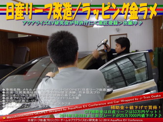 日産リーフ改造/ラッピング金ラメ@アクアライズEV研究会08