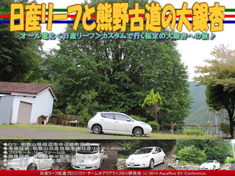 日産リーフと熊野古道の大銀杏@リーフカスタム10