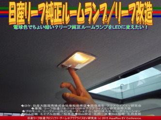 日産リーフ純正ルームランプ／リーフ改造02 ▼クリックで640x480に拡大