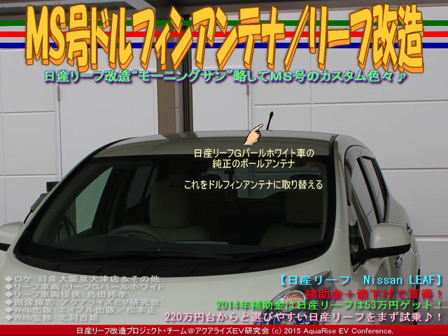 日産リーフ改造 アクアライズev研究会 ドルフィンアンテナ 日産リーフ改造 アクアライズev研究会 ドルフィンアンテナ