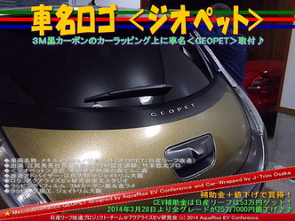 車名ロゴ＜ジオペット＞＠日産リーフ改造05